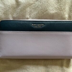 Kate Spade navy and purple wallet